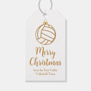 Schicke Gold-Volleyball-Weihnachtsfeier individuel Geschenkanhänger