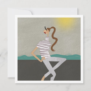 Schicke Griechische Ferien Mode Illustrationskunst