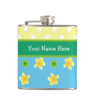 Schicke Hip Flask zum Personalisieren: Primeln, Po Flachmann