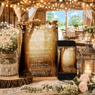Schicke Lichterkette für ländliche Hochzeiten im L Einladung