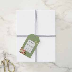 Schicke Lilien & Juwel Schmetterling Hochzeit Dank Geschenkanhänger