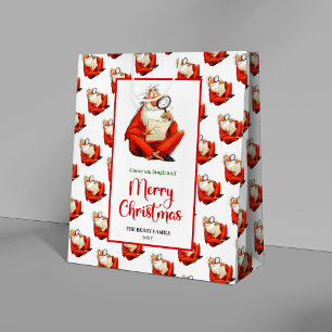 Schicke lustige Weihnachtsmann-Geschenktüte editie Mittlere Geschenktüte