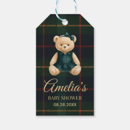 Schicke Luxus-Teddybär-Baby-Party Geschenkanhänger