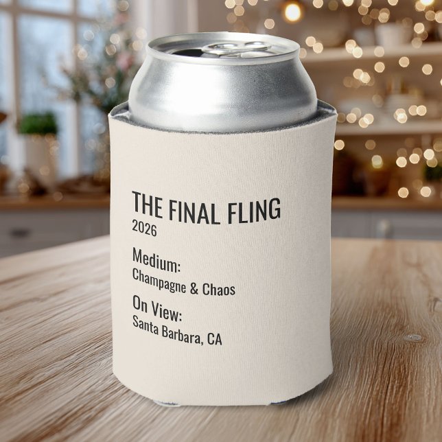 Schicke Minimal-Museum-Etikett-Junggesellinnenabsc Dosenkühler (Von Creator hochgeladen)