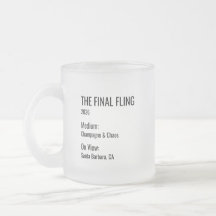 Schicke Minimal-Museum-Etikett-Junggesellinnenabsc