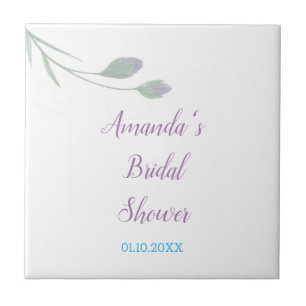 Schicke minimalistische Bridal Shower Blumen Fliese