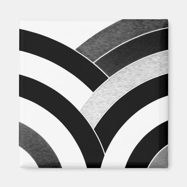 schicke, moderne, elegante Zickzack Magnet (Vorne)