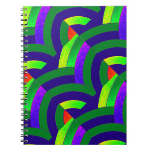 schicke, moderne, grüne/lila Chevrons Notizblock