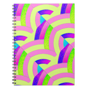 schicke, moderne, rosa/grüne Chevrons Notizblock