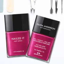 Schicke moderne rosa Nagellackflasche Nagelsalon