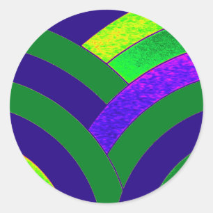 schicke, moderne, stilvolle Chevrons Runder Aufkleber