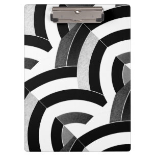 schicke, moderne, stilvolle Rot/Schwarz-Chevrons Klemmbrett