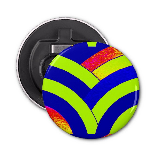 schicke, moderne und raffinierte Chevrons Flaschenöffner (Vorderseite)