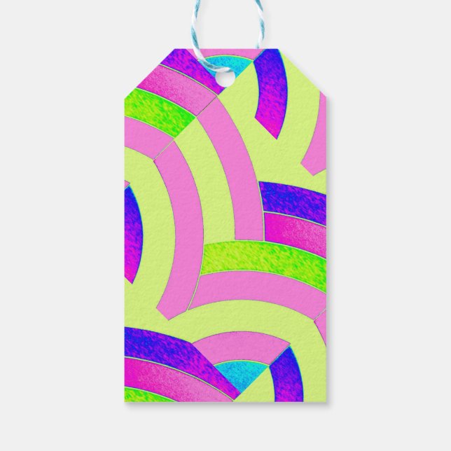 schicke, moderne und raffinierte Chevrons Geschenkanhänger (Rückseite)