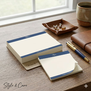 Schicke Monogramm-Notizen mit individuellem Namen Post-it Klebezettel