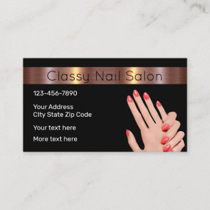 Schicke Nagel-Schönheitssalon Visitenkarte