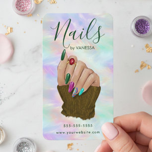 Schicke Nagelstudio-Manicuristin-Künstlerin Stylis Visitenkarte