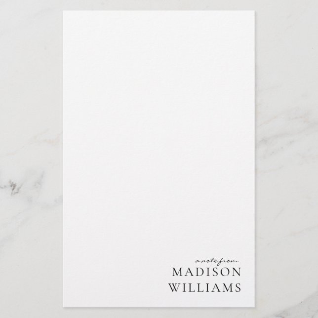 Schicke Notiz aus Script-Typografie-Papeterie Briefpapier (Vorderseite)