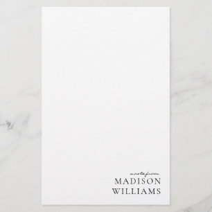 Schicke Notiz aus Skript-Typografie-Schreibwaren Briefpapier