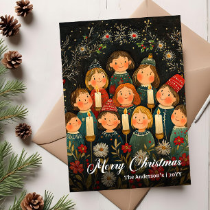 Schicke Old Fashioned Weihnachtslieder Feiertagsgr Feiertagskarte