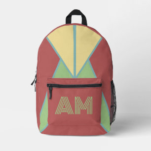 Schicke Pastell-Beeren-Geometrie-Tasche Bedruckter Rucksack