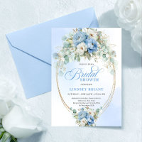 Schicke Pastellblaue Pfingstrosen-Grün-Goldene Bra