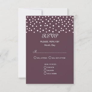 Schicke Perlen auf Cassis Hochzeit RSVP Karte