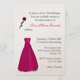 Schicke Quinceañera Einladung