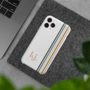 Schicke Retro-Streifen Monogramm iPhone 13 Pro Max Hülle