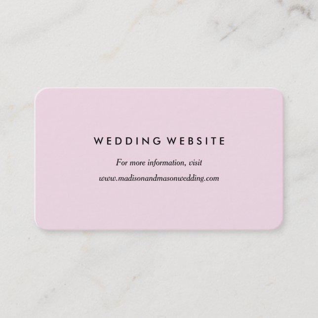 Schicke Romance | Website-Karte Visitenkarte (Vorderseite)