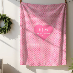 Schicke romantische Herzdecke zum Valentinstag Sherpadecke