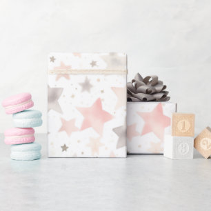 Schicke rosa Baby Shower Geschenkpapier