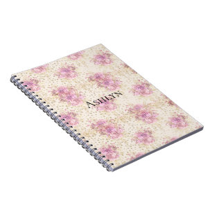 Schicke rosa Blumen Notizblock