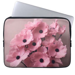 Schicke rosa florale Wasserfarben-Braut- Laptopschutzhülle
