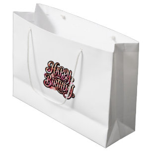 Schicke Rose Gold Alles Gute zum Geburtstag Glitte Große Geschenktüte