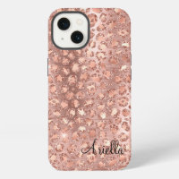 Schicke Rose Gold Glitter Leopard