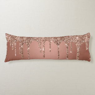 Schicke Rose Gold Glitter Tropfen Seitenschläferkissen