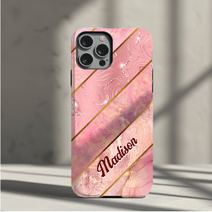 Schicke roségoldene, girly elegante geometrische Case-Mate iPhone hülle