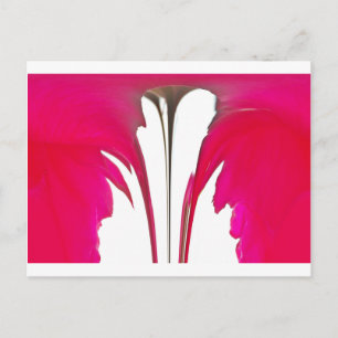 Schicke rote Magenta-Abstract-Rose: tropfende Male Postkarte