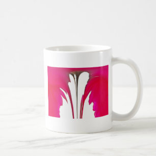 Schicke rote Magenta-Abstract-Rosen-Tropfmalerei-K Kaffeetasse