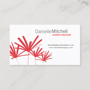 Schicke rote Palmen Visitenkarte