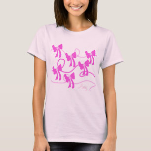 Schicke Schleifen Rosa Süße Feiertage T-Shirt