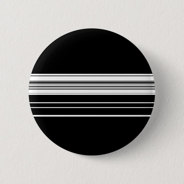 Schicke schwarz-weiß gestreifte  button (Vorderseite)