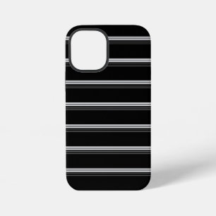 Schicke schwarz-weiß gestreifte iPhone 12 mini hülle