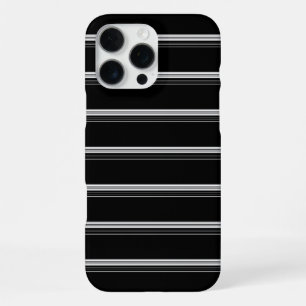 Schicke schwarz-weiß gestreifte  iPhone 16 pro max hülle