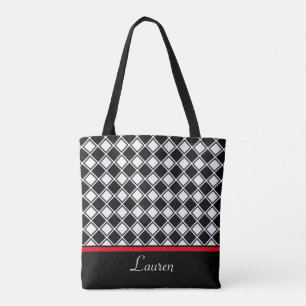 Schicke schwarze und weiße Diamant-Geometrieform
