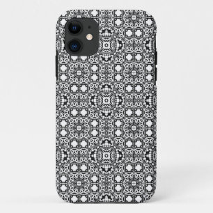 Schicke schwarze weiße verzierte Accessoires im Tr Case-Mate iPhone Hülle