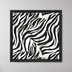 Schicke schwarze Zebrastreifen Leinwanddruck