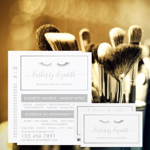 Schicke Silberfolie-Wimpern Beauty Makeup Artist F Flyer