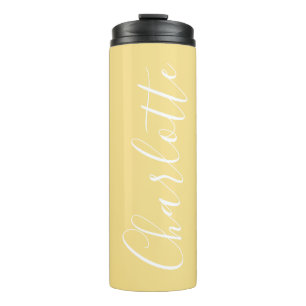 Schicke Skript-Typografie Personalisierter Name Ge Thermosbecher